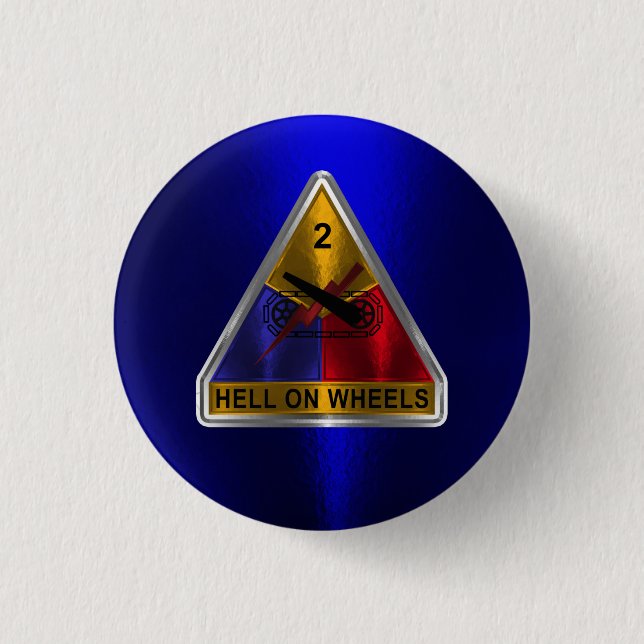 2nd Armoured Division  3 Cm Round Badge (Front)