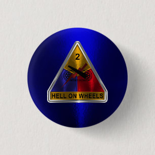 2nd Armoured Division  3 Cm Round Badge