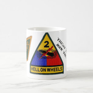 2nd Armoured Division Colour change Tanker mug