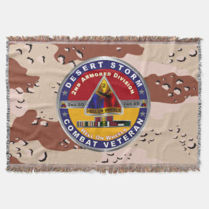 2nd Armoured Division Desert Storm Veteran Throw Blanket
