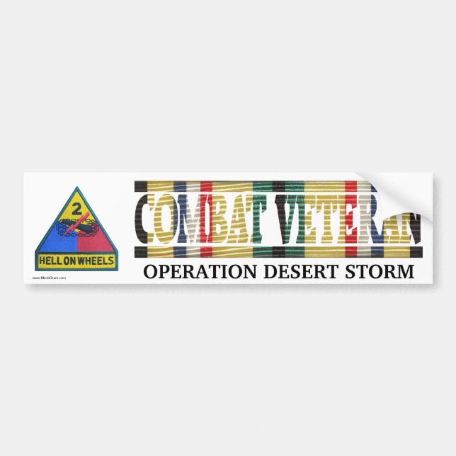 2nd Armoured Division SWA Combat Veteran Sticker (Front)