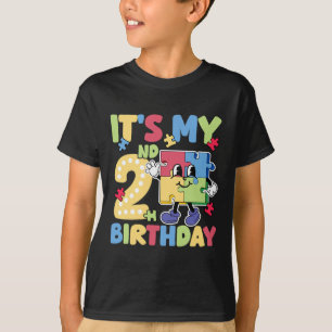 2nd Autism Birthday Party 2 Years Old Autistic Gir T-Shirt