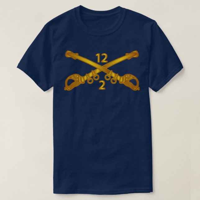 2nd Battalion 12th Cavalry Branch wo Txt T-Shirt (Design Front)
