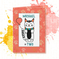 2nd Birthday Adorable Cat Cartoon Funny Saying