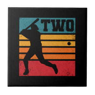 2nd Birthday Baseball Batter Tile