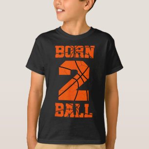 2nd Birthday Basketball Jersey Tee Two 2 Year Old