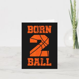 2nd Birthday Basketball Jersey Tee Two 2 Year Old Card
