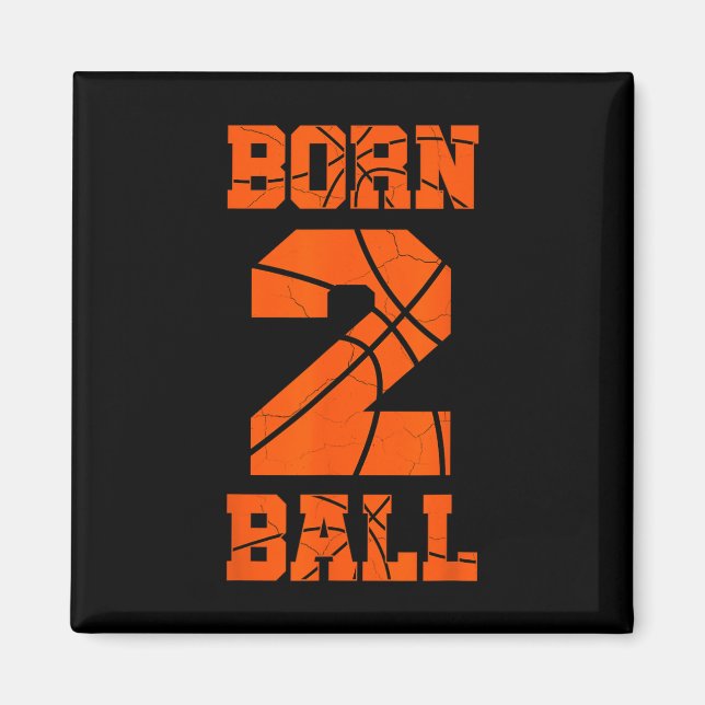 2nd Birthday Basketball Jersey Tee Two 2 Year Old  Magnet (Front)