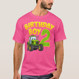2Nd Birthday Boy 2 Year Old Farm Truck Tractor Par T-Shirt