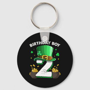 2nd Birthday Boy 2 Years Old St Patricks Day Boys  Key Ring