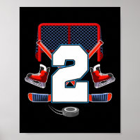2nd Birthday Boy Ice Hockey Theme 2 Year Old Party