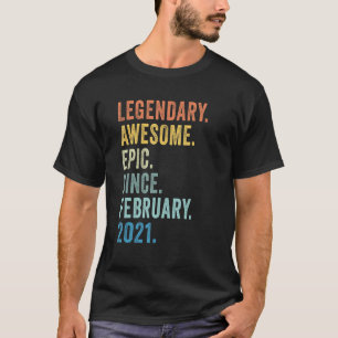 2nd Birthday Boy Legendary Epic Awesome Since Febr T-Shirt