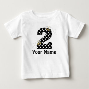 2nd Birthday Bumble Bee Girls Personalised Shirt