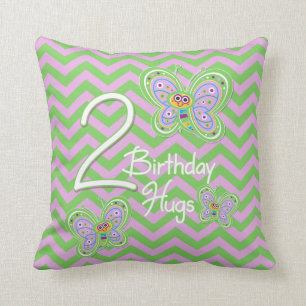 2nd Birthday Butterfly Hugs Cushion