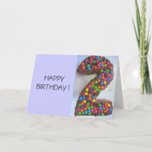 2nd birthday cake card