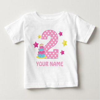 2nd Birthday Cake Girl Personalised T-shirt