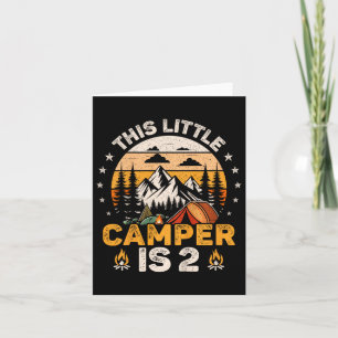 2nd Birthday Camping Party 2 Year Old Girl Boy Cam Card