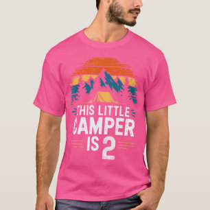 2Nd Birthday Camping Shirt For 2 Year Old Kids Cam