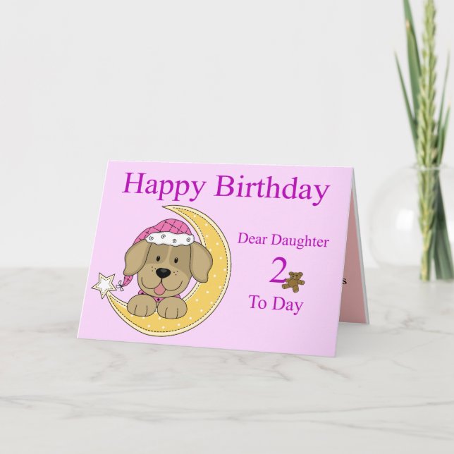2nd Birthday Card for a daughter (Front)