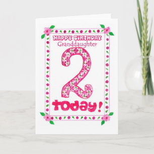 2nd Birthday Card for a Granddaughter
