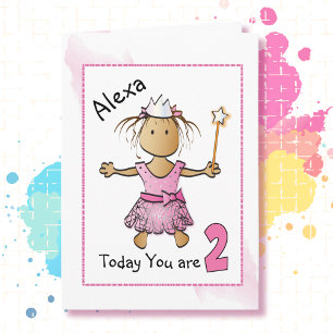 2nd Birthday Card for Sweet Girl
