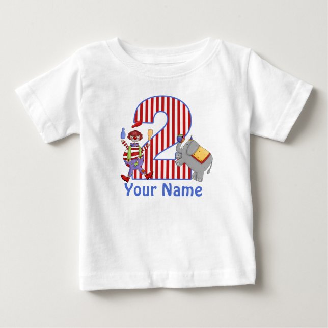 2nd Birthday Circus Personalised Shirt (Front)