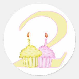 2nd Birthday Classic Round Sticker