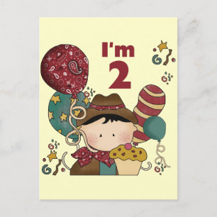 2nd Birthday Cowboy T-shirts and Gifts Postcard