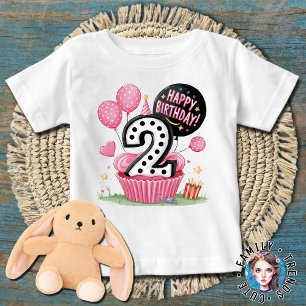 2nd birthday Cupcake Baby T-Shirt