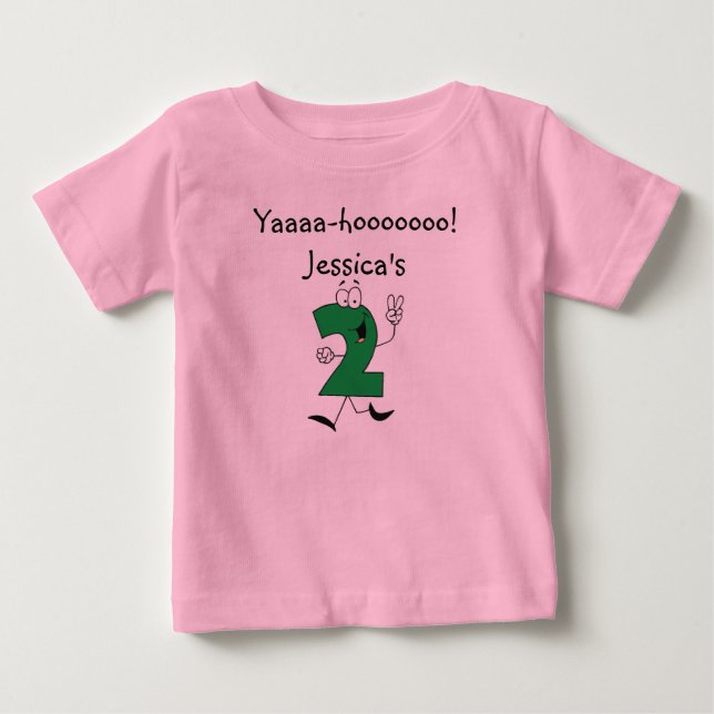 2nd Birthday Customised  T-shirt (Front)
