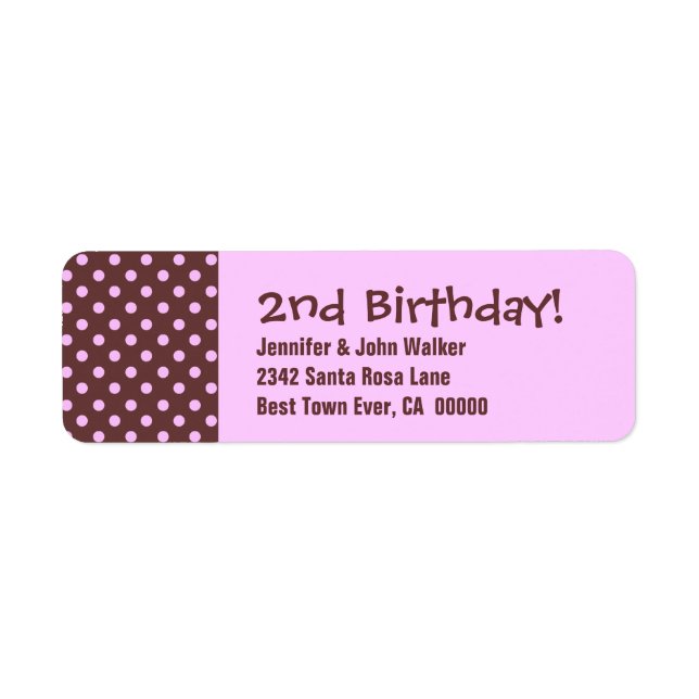 2nd Birthday Cute Polka Dot Pattern (Front)