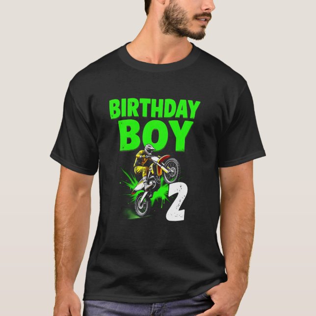 2nd Birthday Dirt Bike Fun T-Shirt (Front)