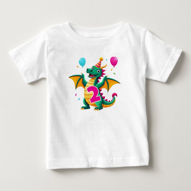 2nd Birthday Dragon T-Shirt (Front)