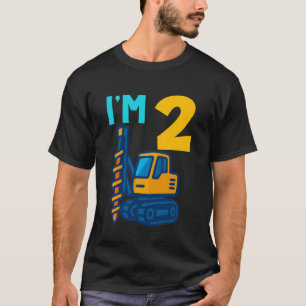 2nd Birthday Drilling Rig Truck Toy Funny Lover I' T-Shirt