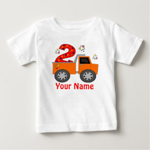 2nd Birthday Dump Truck Personalised T-shirt