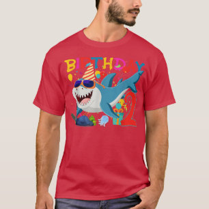 2nd Birthday Family Shark Kids Two Two  T-Shirt