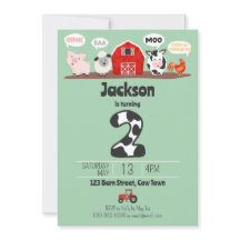 2nd Birthday Farm Animals Oink Baa Moo Kids