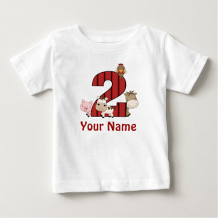2nd Birthday Farm Animals Personalised Shirt