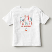 2nd birthday fruit red summer children's party inv