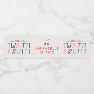 2nd birthday fruit red summer children's party  water bottle label