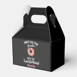 2nd Birthday Funny Doughnut 2nd Bday Party Favour Box