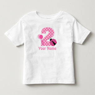 2nd Birthday Girl Ladybug Personalised T Shirt