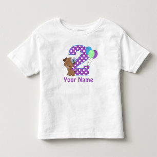 2nd Birthday Girl Puppy Personalised T Shirt