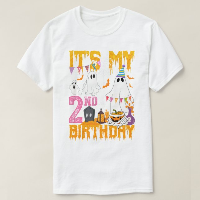 2nd birthday, halloween birthday gift for kid, 2nd T-Shirt (Design Front)