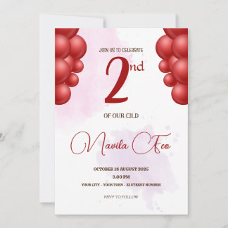 2nd birthday invitation