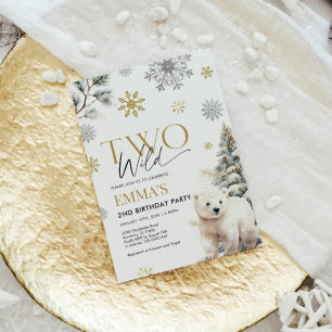 2nd Birthday Invitation Bear, Two Wild Birthday