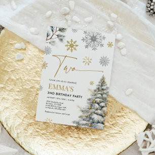 2nd Birthday Invitation, Winter Two Birthday Invitation
