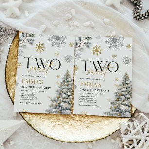 2nd Birthday Invitation, Winter Two Birthday Invitation