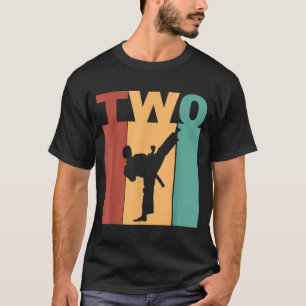 2nd Birthday Karate Taekwondo Theme 2 Year Old T-Shirt