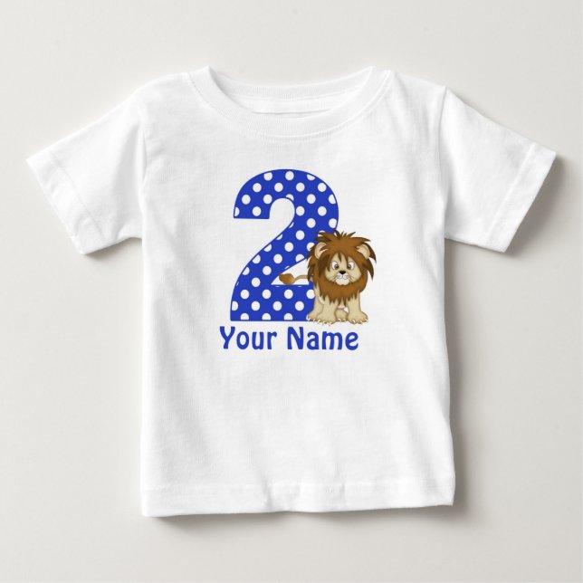 2nd Birthday Lion Personalised Shirt (Front)